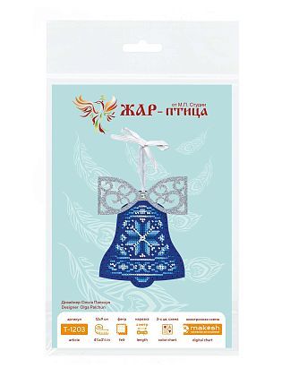 Синий колокольчик с бантом