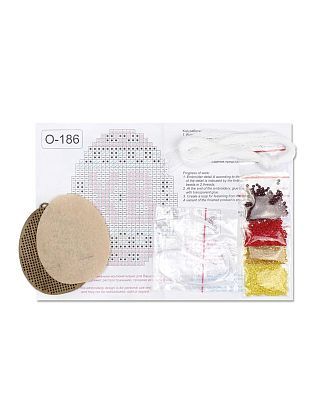 Красные узоры. Яйцо