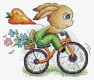 Зайчик-велосипедист