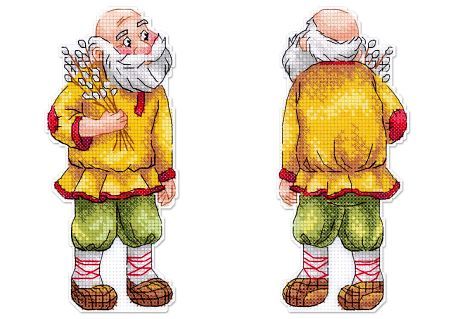 Дедушка с вербой