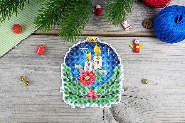 Новогодний шар с енотиком