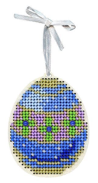 Синее с золотом яйцо