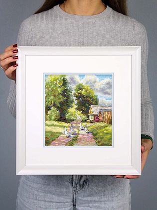 На деревенской дороге