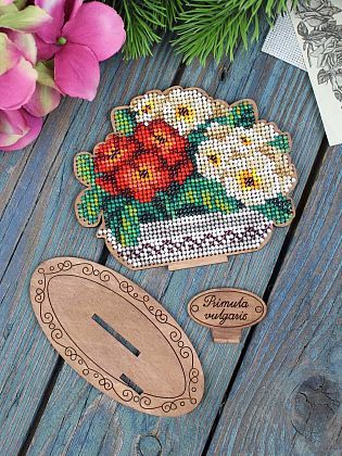 Примулы в кашпо