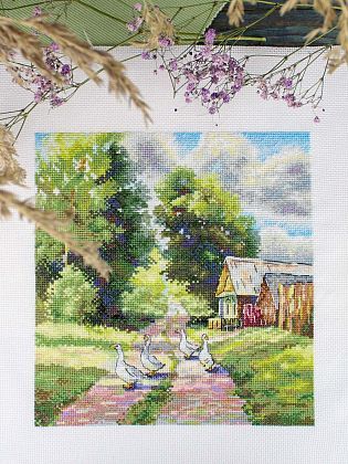 На деревенской дороге