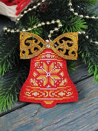 Красный колокольчик с бантом